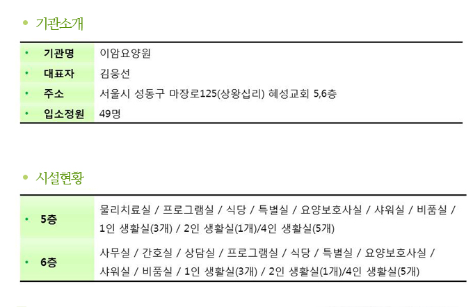 시설 현황